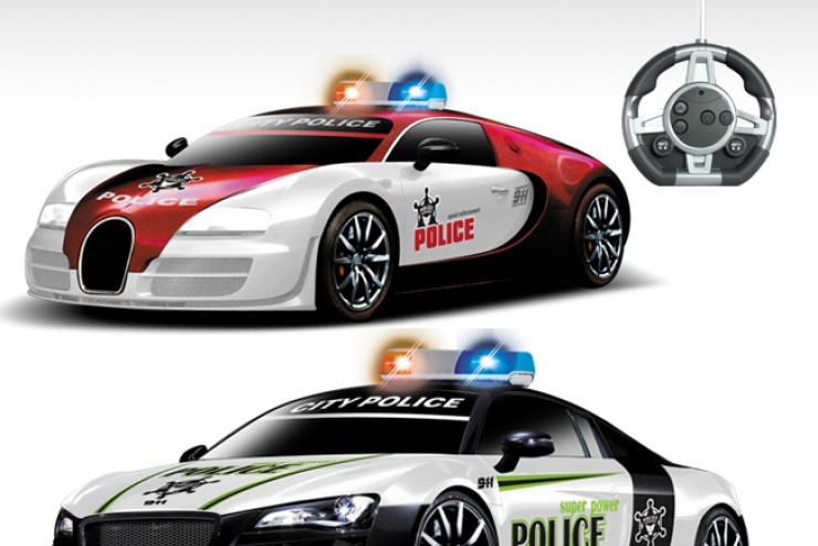 Радиоуправляемый конструктор MYX - автомобили Bugatti Veyron и Audi R8 "Полиция" - 2028-2J02B