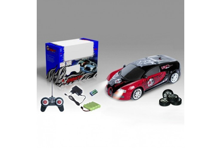 Радиоуправляемая машинка для дрифта HuangBo Toys Bugatti Veyron 1:24 - 666-217