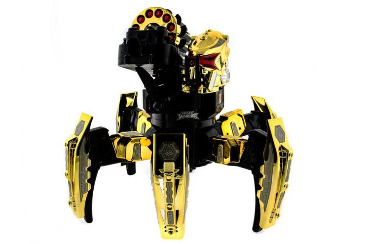 Радиоуправляемый робот-паук Keye Toys Space Warrior, лазер, ракеты, золотой, 2.4G, KT-9002-1G
