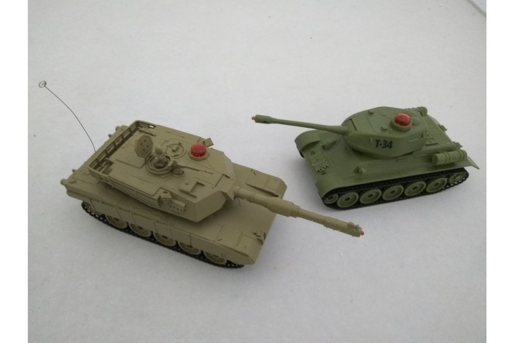 Радиоуправляемый танковый бой ИК M1A2 PK|Russia T-34 ZEGAN 33821