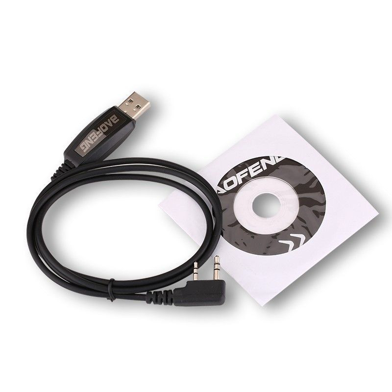 USB кабель и CD диск для программирования раций Baofeng