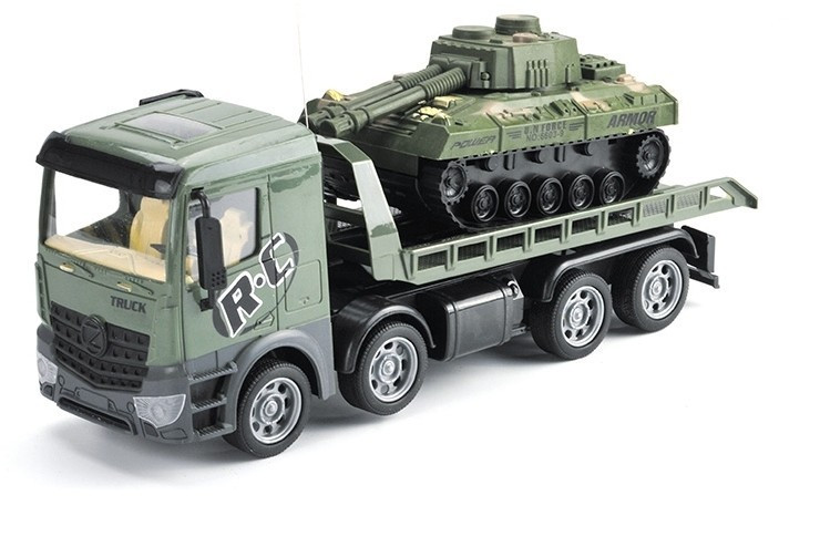 Радиоуправляемый грузовик-трейлер + танк CityTruck 1:24 Zhoule Toys 553-B3