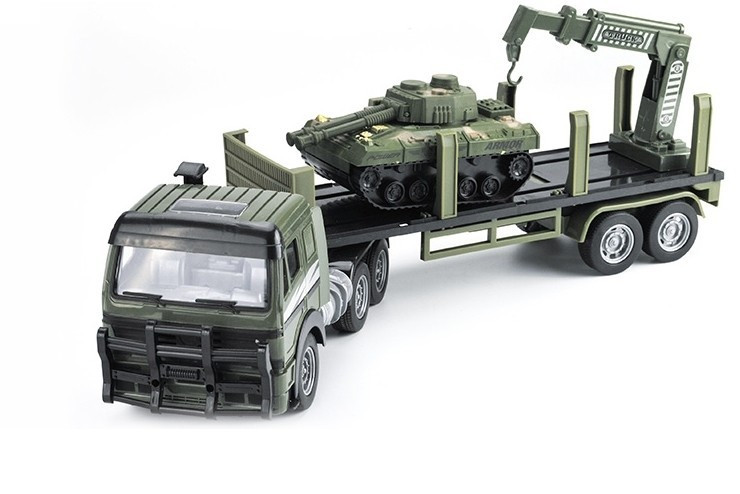 Радиоуправляемый грузовик-трейлер + танк CityTruck 1:18 Zhoule Toys 551-B2
