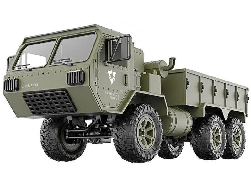 Радиоуправляемая машина американский военный грузовик 6WD 2.4G 1/16 RTR Heng Long FY004A