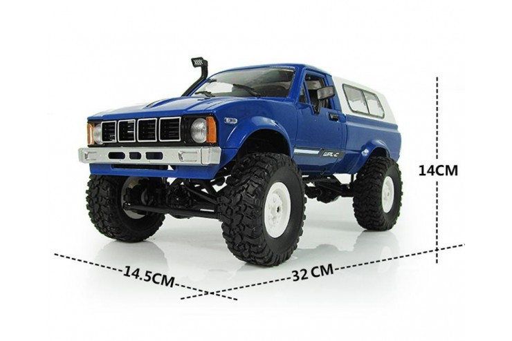 Радиоуправляемый краулер WPL Military Truck Buggy Crawler RTR 4WD масштаб 1:16 2.4G WL Toys WPLC-24R-Blue
