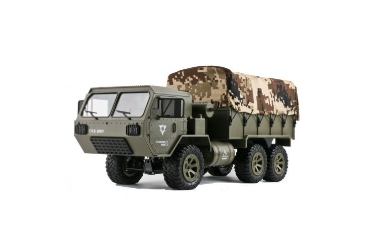 Радиоуправляемая машина американский военный грузовик 6WD RTR масштаб 1:16 2.4G Heng Long FY004A-1