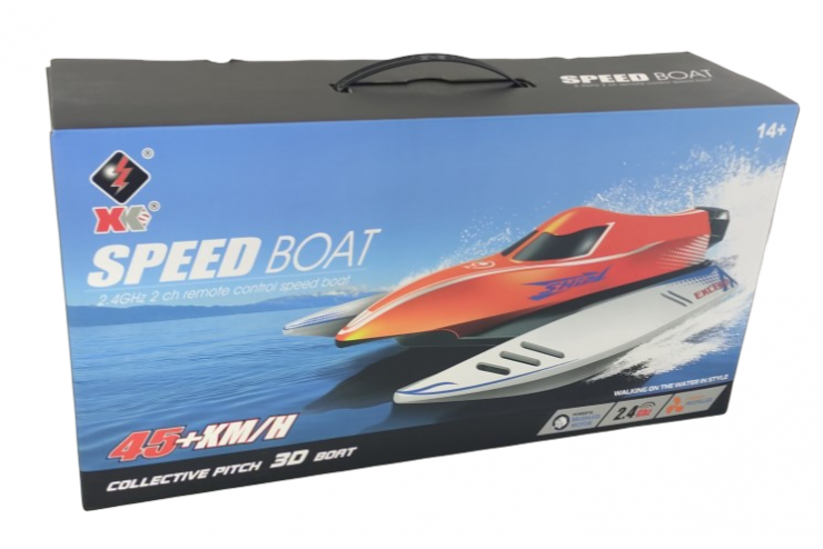 Бесколлекторный катер на радиоуправлении Speedboat (2.4G, 45км/ч, 43 см) WL Toys WL915-A-ORANGE